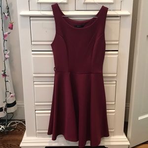Crimson flowy dress